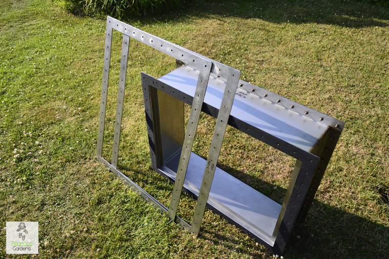 Swimming pool window frame stainless steel and glass